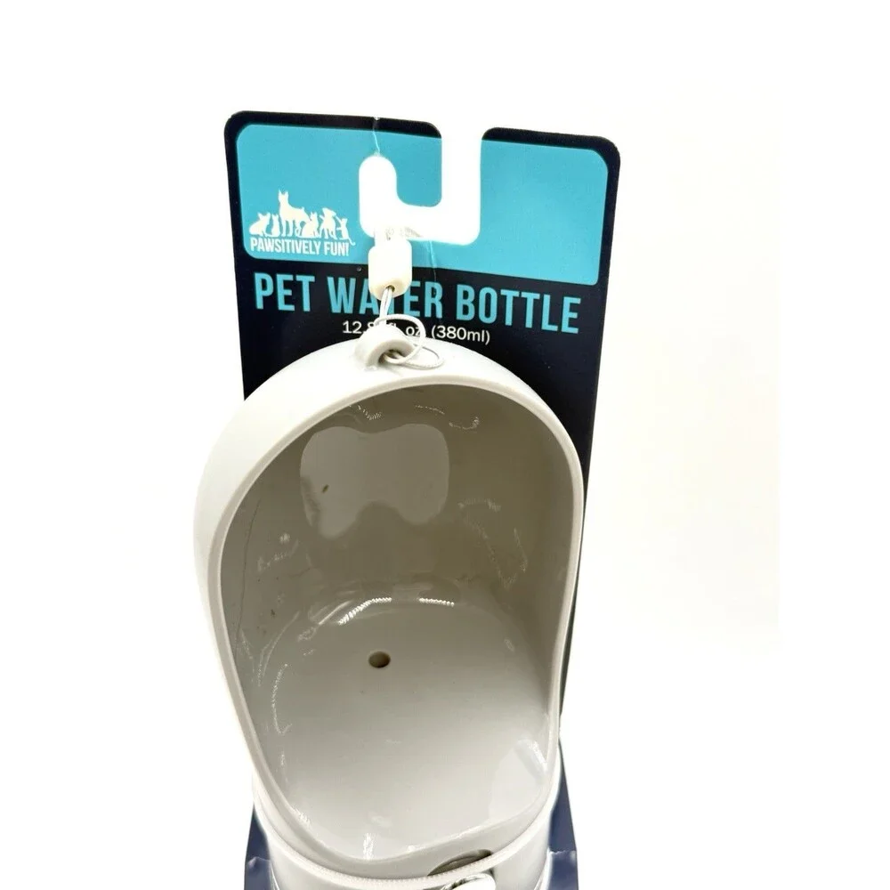 Portable Dog Water Bottle Leakproof Travel Bowl US Grey Small Medium NWT 12oz‎